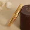 Wholesale 304 Stainless Steel Geometric PVD Coated Real Gold Plated Casual Simple Style Waterproof Non Tarnish Plating Gold Silver Bangle