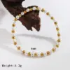 Wholesale Basic Commute Solid Color 304 Stainless Steel Artificial Pearl 18K Gold Plated Artificial Pearls Bracelets In Bulk