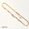 Wholesale 18K Gold Plated 304 Stainless Steel Necklace Vintage Inlaid Diamond Snake Bone Chain For Women Non-Fading Collarbone Chain With Rhinestones