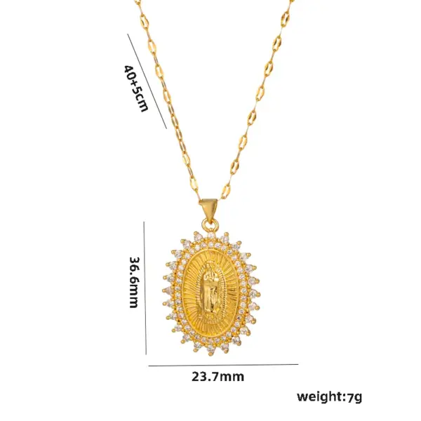 PVD Coated Real Gold Plated Star Heart Shape Stainless Steel Simple Style Waterproof Non Tarnish Stainless Steel Pendant Necklace