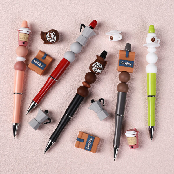 Wholesale 3D coffee cup silicone beads jewelry children's handmade DIY beads