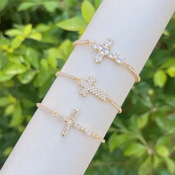Wholesale Jewelry Casual Modern Style Classic Style Cross Copper Bracelets