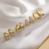 Wholesale 1 Pair Ig Style Casual Simple Style Water Droplets Plating Inlay Copper Zircon 18k Gold Plated Ear Studs
