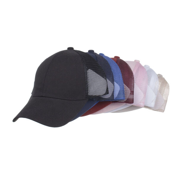 Wholesale Zhongmei Spring and Summer New Light Edition 7 Color Ponytail Hole Mesh Cap Baseball Cap Sunshade Outdoor Sun Hat B654