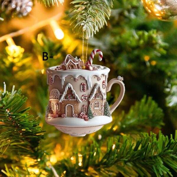 Wholesale Christmas 2D Acrylic Snow House Holiday Decoration