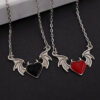 Wholesale Cross-border foreign trade Amazon Gothic Black Necklace Black/Red Heart Wing Necklace Jewelry Factory Outlet