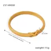 Wholesale 304 Stainless Steel Geometric PVD Coated Real Gold Plated Casual Simple Style Waterproof Non Tarnish Plating Gold Silver Bangle