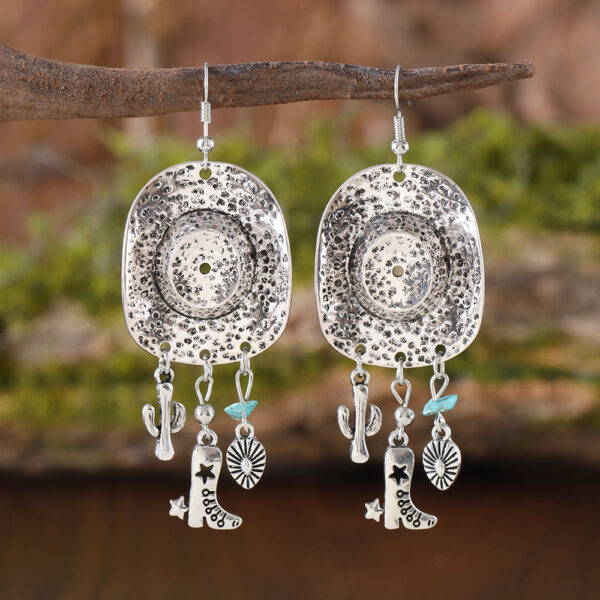 oly-e081bcd2f54ca10804a020918f28bed3 Wholesale Western Hip-Hop Punk Cowboy Tassel Drop Earrings