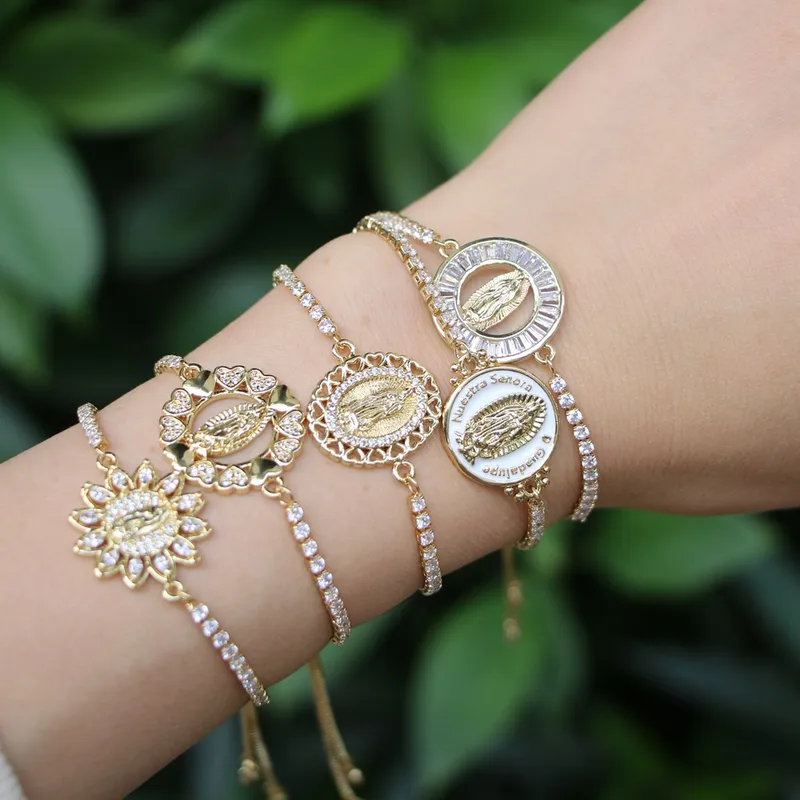 Wholesale Fashion Geometric Copper Artificial Gemstones Bracelets In Bulk