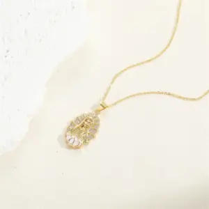 White Dripping Virgin Necklace