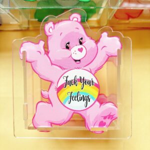 B229-dirty talk rainbow bear pen holder