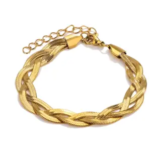 3 Pieces of Gold-Bracelets