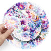 Wholesale 50 Glitter Laser Iridescent Flower Stickers
