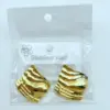Luxurious Floral Oil Pressed Stainless Steel Earrings Fashionable Petal Leaf Ear Jewelry Elegant Simple Style For Women