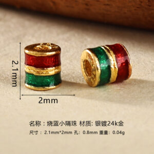 Cloisonné enamel spacer beads