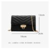 Wholesale Fashion V Embroidery Small Square Bag 2025 New Trendy All-match Lock Chain Bag Women's High-end Portable Crossbody Bag