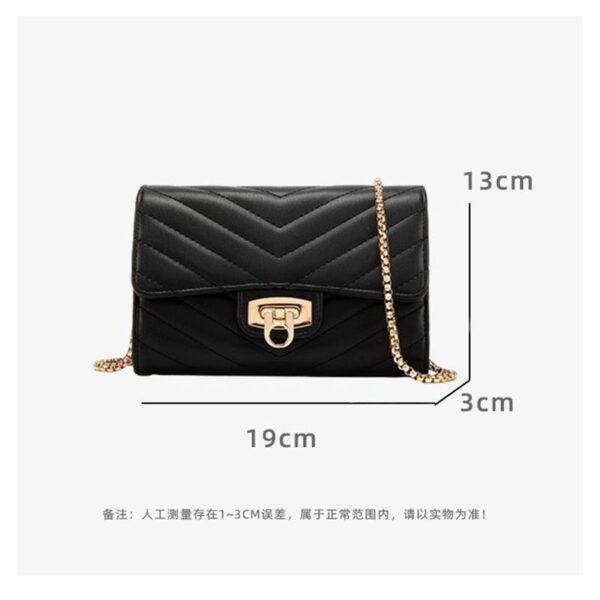 Wholesale Fashion V Embroidery Small Square Bag 2025 New Trendy All-match Lock Chain Bag Women's High-end Portable Crossbody Bag