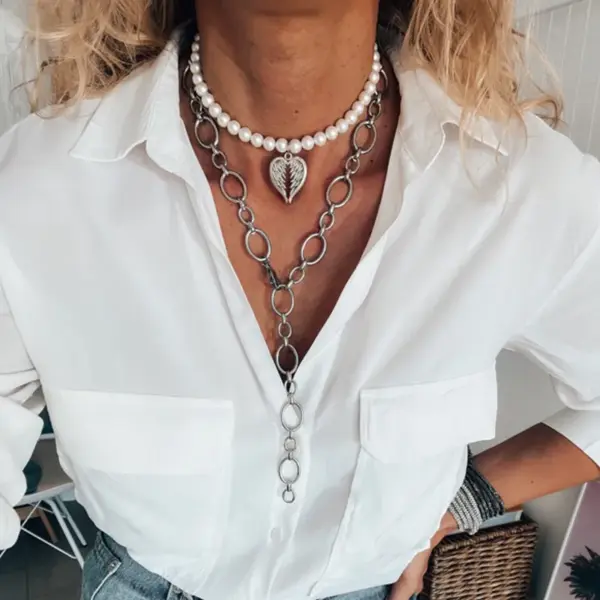 Wholesale Jewelry Classical Lady Romantic Chain 304 Stainless Steel 18K Gold Plated Long-Lasting Plated Plating Handmade Chain Necklace