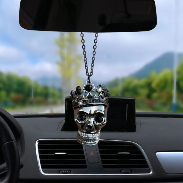 oly-e0b366dac507bc8837d972d482bb3a30 Wholesale Vintage Diamond Crown Skull Car Rearview Mirror Decoration