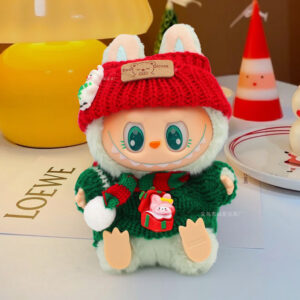 Rx278 christmas set [red hat + green and white sweater + red and green scarf three-piece set (doll not included)