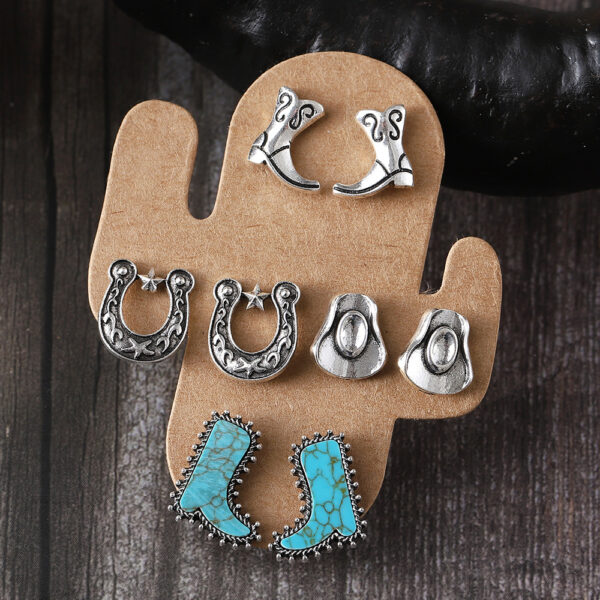 oly-e0bf1b6dff40e6cb269ee374bb7adf8d Wholesale European and American Style Fashionable Cool Style Boots Hat Earrings Turquoise Cactus Four-piece suit Women