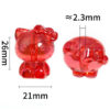oly-e0d2ecd28b50650235685387a2f9feae Wholesale High-transparent magic beaded stereo bow kitten vertical hole beads diy mobile phone chain keychain aessories