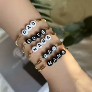 Elegant Letter Stainless Steel Bracelets In Bulk