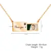 Wholesale Creative Pull-out Photo Envelope Fashion Stainless Steel Letter Clavicle Chain