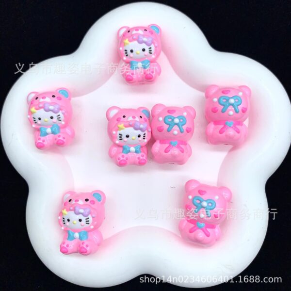 Wholesale Pink cartoon cat beaded bracelet