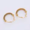 Wholesale Fashion Circle Plating 304 Stainless Steel 18K Gold Plated Stainless Steel Earrings