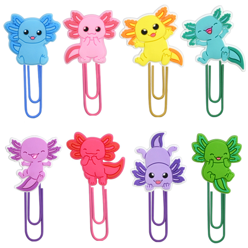 Wholesale Random Cartoon Ocean Salamander Animal Paperclip Bookmark Cute Page Break Colorful Paperclip Metal Clip