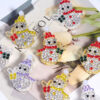 Wholesale Cute alloy snowman beads with straight holes for DIY Mobile Phone/KeyChain/Bag Chain Accessories