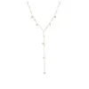 Wholesale Simple Style Solid Color Titanium Steel Long Necklace