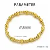 Wholesale PVD Coated 18K Gold Plated Round 304 Stainless Steel Simple Style Waterproof Non Tarnish 304 Stainless Steel Bracelets