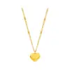 Wholesale Simple Style Heart Shape Titanium Steel Plating Gold Plated Pendant Necklace