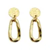 PVD Coated Real Gold Plated 14K Gold Round Water Droplets 304 Stainless Steel Simple Style Commute Waterproof Non Tarnish Drop Earrings