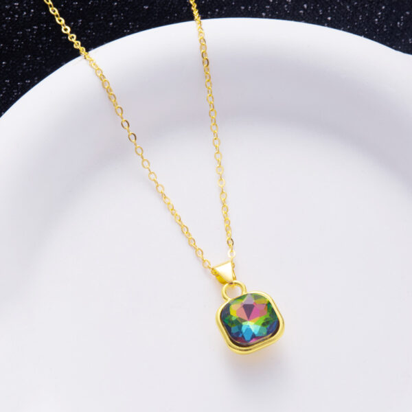 Wholesale Cross-border Explosive Jewelry Simple Pendant Light Luxury High-end Earrings Design Niche Necklace Earrings Jewelry suit