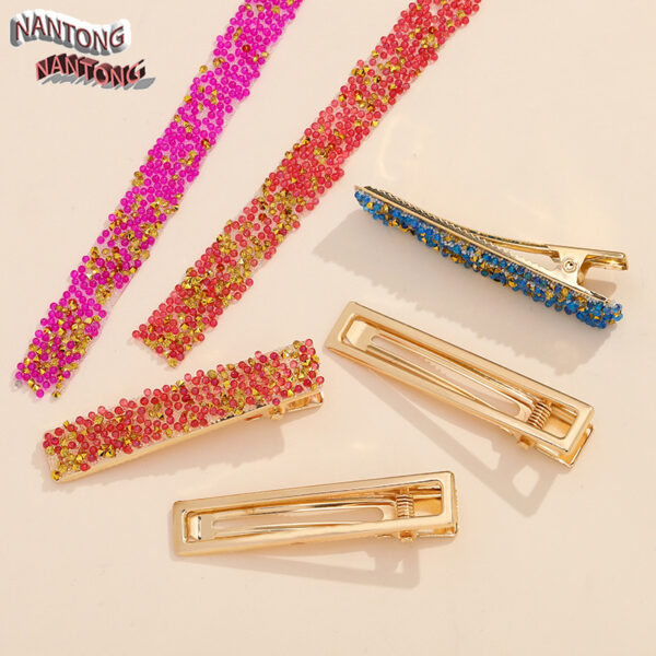 Wholesale Golden pointed bottom rhinestone width 1.5cm fine bead double-sided adhesive hot melt adhesive drill strip