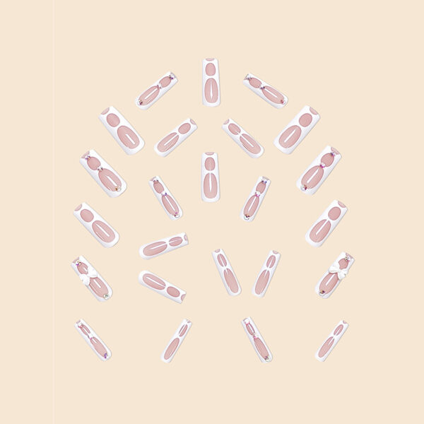 Wholesale Cross-border European and American long ballet wear nail super long water pipe ballet bow nail fake nail nail nail beauty sticker