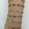 Wholesale Jewelry Casual Simple Style Heart Shape Copper Zircon 18K Gold Plated Polishing Plating Bracelets Handmade Chain