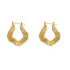 Wholesale PVD Coated Real Gold Plated 18K Gold Geometric 304 Stainless Steel Simple Style Waterproof Non Tarnish Earrings
