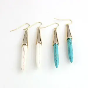 Wholesale 1 Pair Vacation Color Block Alloy Turquoise Women's Drop Earrings