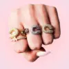 Wholesale 304 Stainless Steel Geometric PVD Coated Real Gold Plated Casual Simple Style Waterproof Non Tarnish Open Rings Rings