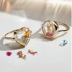 Wholesale Jewelry Shiny Water Droplets Red Heart Copper Zircon Gold Plated Twisted Rope Chain Pendant Necklace