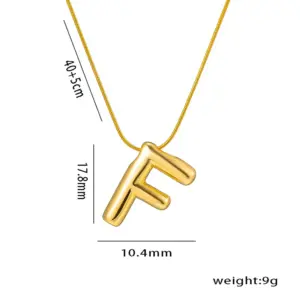 Titanium Steel Letter F