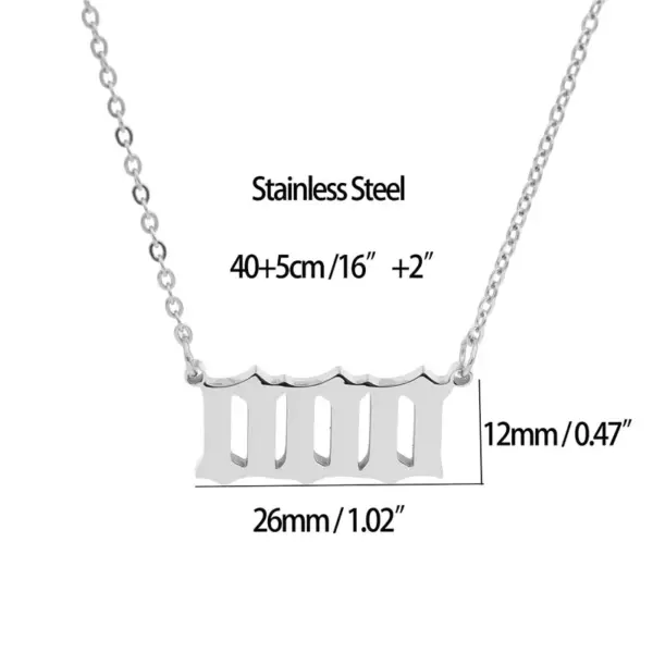 Wholesale Unisex 777 Angel Number Stainless Steel Gold Plated Choker Necklace Birthday Gift Neutral Style Letter/Number/Text Pattern