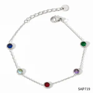 Sap719 Silver Bracelet Color Zirconium