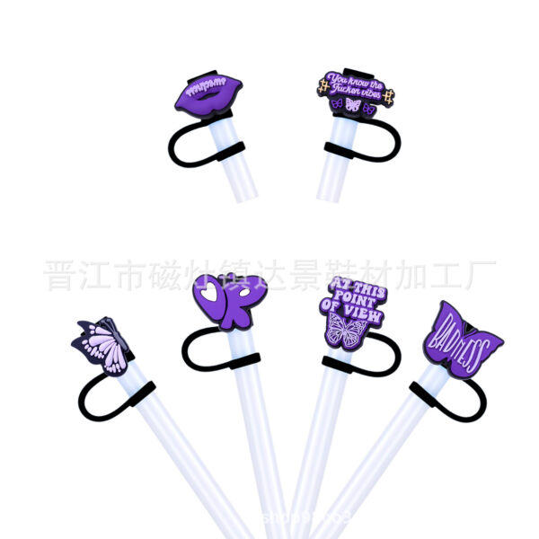 Wholesale Cross-border straw cap 10mm wholesale female singer straw cap food grade silicone straw sleeve straw plug DIY jewelry