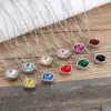 Wholesale Jewelry Formal Simple Style Geometric 304 Stainless Steel Zircon Inlay Pendant Necklace