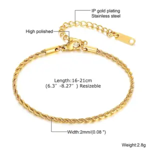 Golden 2mm * 16 5cm